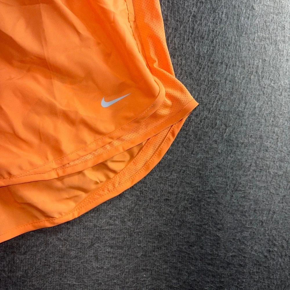 Nike Running Tempo Shorts Orange Lined Athletic Gym Training Women's Large